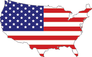 USA Country Outline Flag